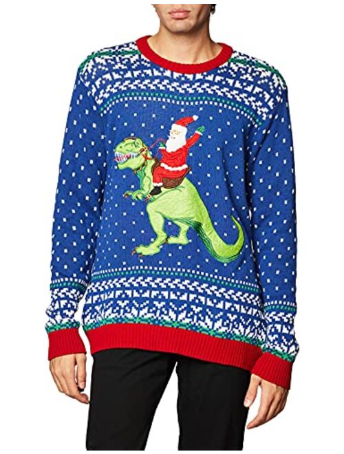 Blizzard Bay Men's Ugly Christmas Dinosaur Sweater 