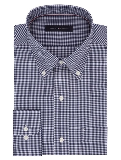 Men's Gingham Button Down Regular Fit Non Iron Dress Shirt