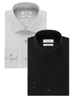 Men's Regular Fit Long Sleeve Non Iron Dress Shirt