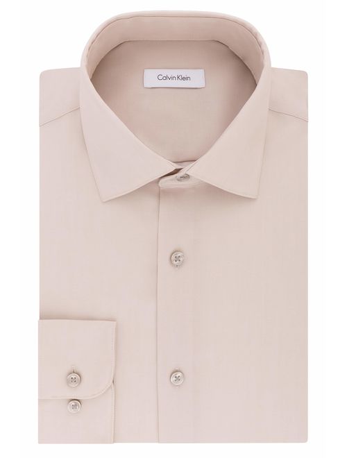 Calvin Klein Men's Regular Fit Long Sleeve Non Iron Dress Shirt 