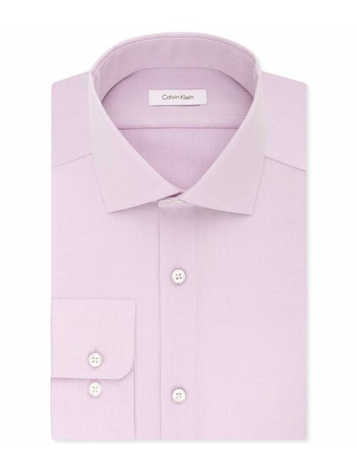 Calvin Klein Men's Regular Fit Long Sleeve Non Iron Dress Shirt 