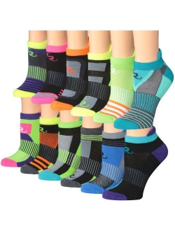 Ronnox Women's 12-Pairs Low Cut Running & Athletic Performance Tab Socks