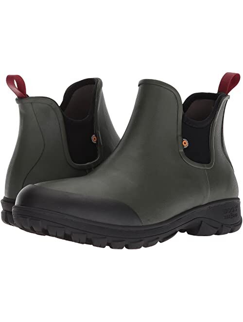 BOGS Men's Sauvie Slip on Low Height Chukka Waterproof Rain Boot