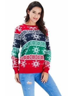 RAISEVERN Unisex's Ugly Christmas Sweater Xmas Holiday Party Knitted Pullover