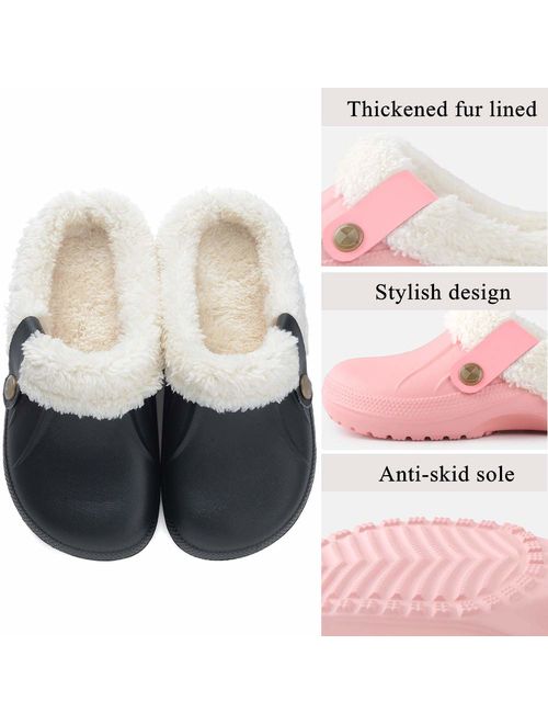 womens fur lined clogs