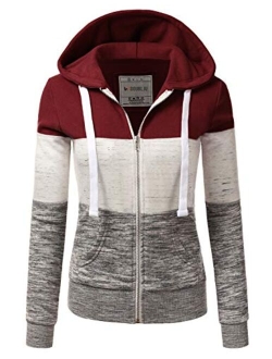 Doublju Lightweight Thin Zip-Up Hoodie Jacket for Women with Plus Size