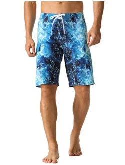 Nonwe Men's Sportwear Quick Dry Board Shorts with Lining