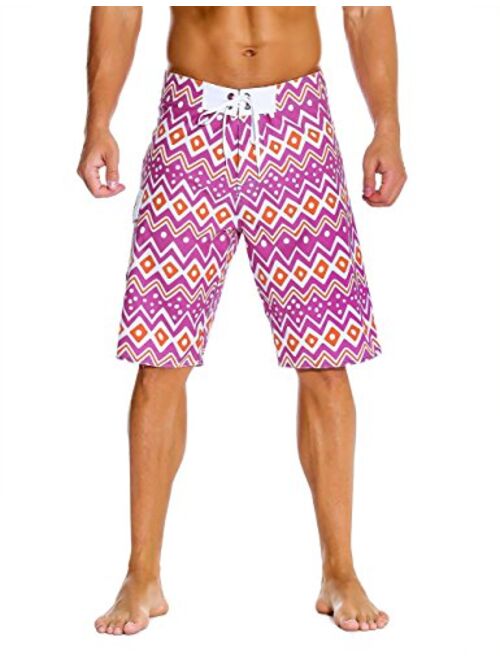 Nonwe Men's Sportwear Quick Dry Board Shorts with Lining