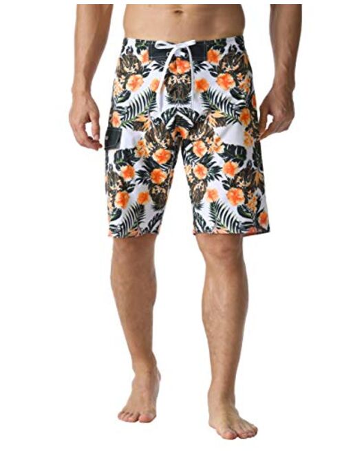 Nonwe Men's Sportwear Quick Dry Board Shorts with Lining