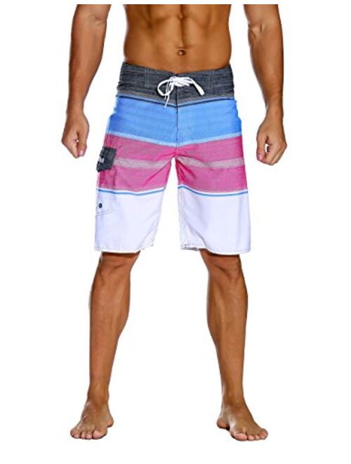 Nonwe Men's Sportwear Quick Dry Board Shorts with Lining