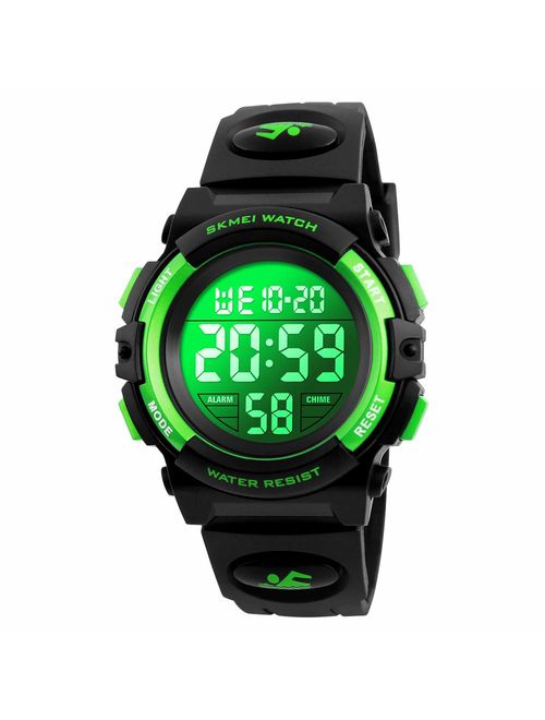 Kid's Digital Watch Outdoor Sports 50M Waterproof Electronic Watches Alarm Clock 12/24 H Stopwatch Calendar Boy Girl Wristwatch