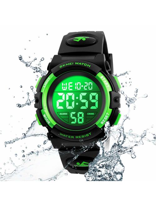 Kid's Digital Watch Outdoor Sports 50M Waterproof Electronic Watches Alarm Clock 12/24 H Stopwatch Calendar Boy Girl Wristwatch