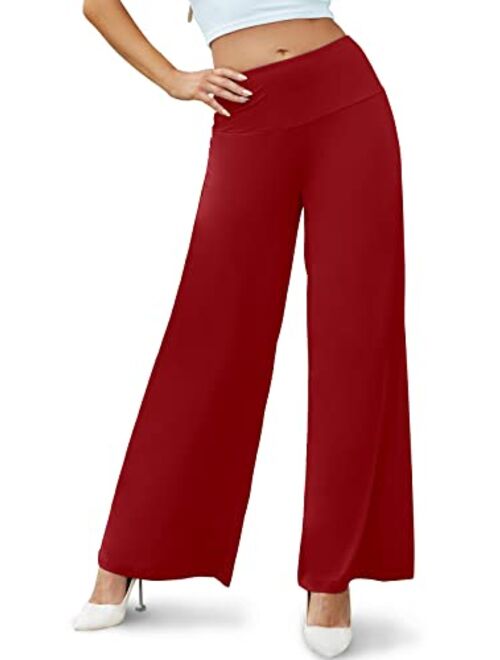 Arolina Women's Stretchy Wide Leg Palazzo Lounge Pants Casual Comfy High Waist Palazzo Pants