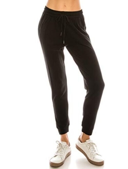 LA12ST Soft Jogger Pants Drawstring Pockets Lightweight Sweatpants