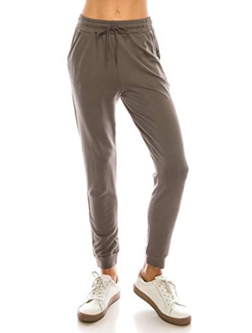 LA12ST Soft Jogger Pants Drawstring Pockets Lightweight Sweatpants