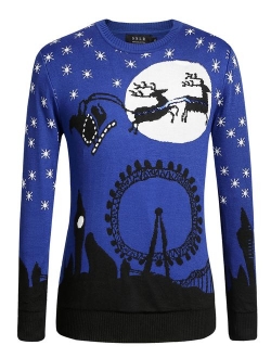 SSLR Men's Crew Neck Pullover Ugly Christmas Sweater