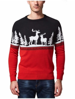 SSLR Men's Crew Neck Pullover Ugly Christmas Sweater