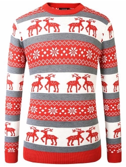 SSLR Men's Crew Neck Pullover Ugly Christmas Sweater