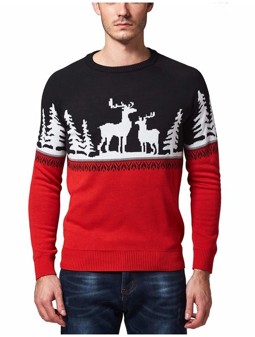 SSLR Men's Crew Neck Pullover Ugly Christmas Sweater