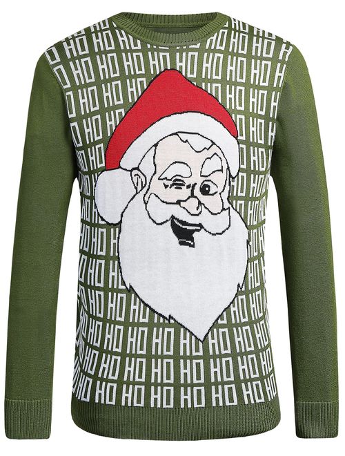 SSLR Men's Crew Neck Pullover Ugly Christmas Sweater