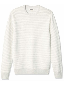Men's Soft Cotton Ottoman Stitch Crewneck Sweater