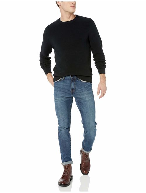 Goodthreads Men's Soft Cotton Ottoman Stitch Crewneck Sweater