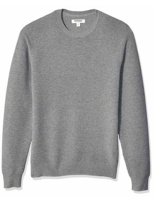 Goodthreads Men's Soft Cotton Ottoman Stitch Crewneck Sweater