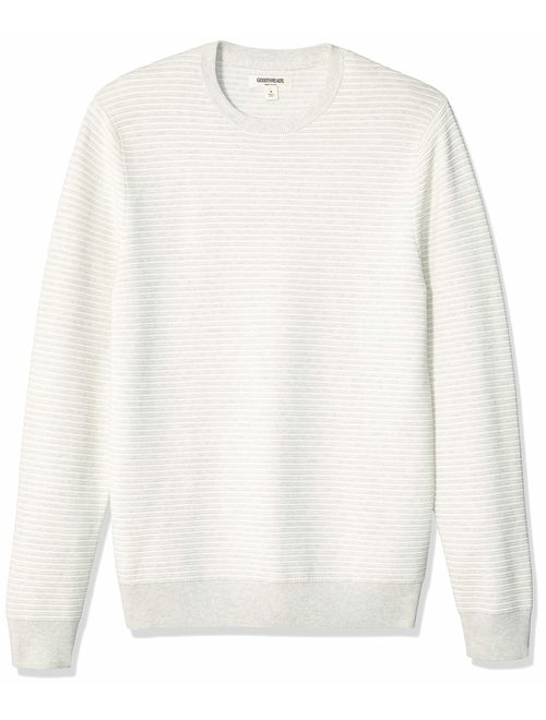 Goodthreads Men's Soft Cotton Ottoman Stitch Crewneck Sweater