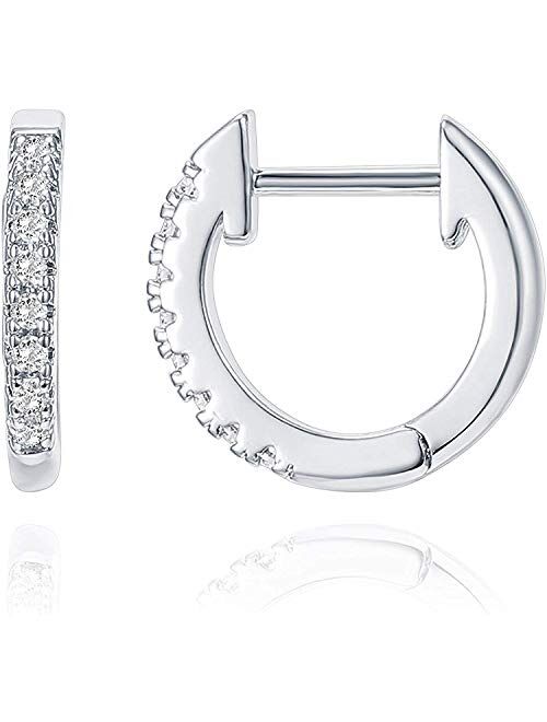 PAVOI 14K Gold Plated Cubic Zirconia Cuff Earrings Huggie Stud