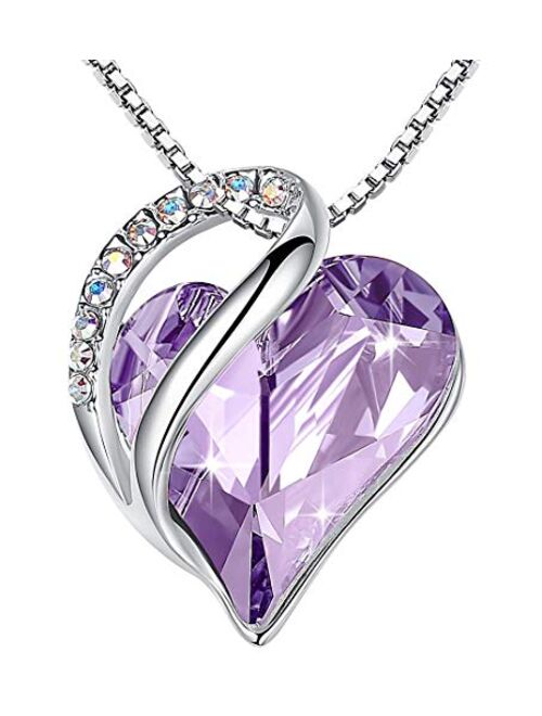 Leafael Heart Rhinestone Pendant Necklace