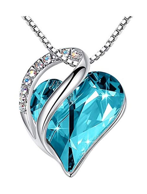 Leafael Heart Rhinestone Pendant Necklace