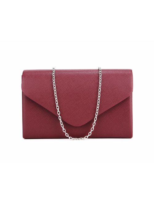 Nodykka Women Evening Envelope Handbag Party Bridal Clutch Purse Shoulder Cross Body Bag