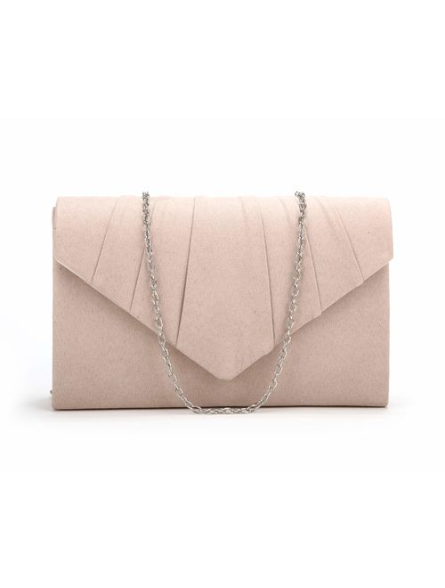 Nodykka Women Evening Envelope Handbag Party Bridal Clutch Purse Shoulder Cross Body Bag