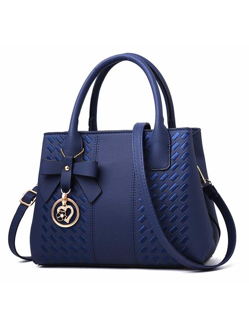 Purses and Handbags for Women Fashion Ladies PU Leather Top Handle Satchel Shoulder Tote Bags