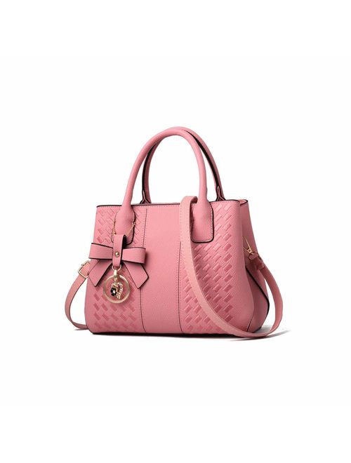 Purses and Handbags for Women Fashion Ladies PU Leather Top Handle Satchel Shoulder Tote Bags