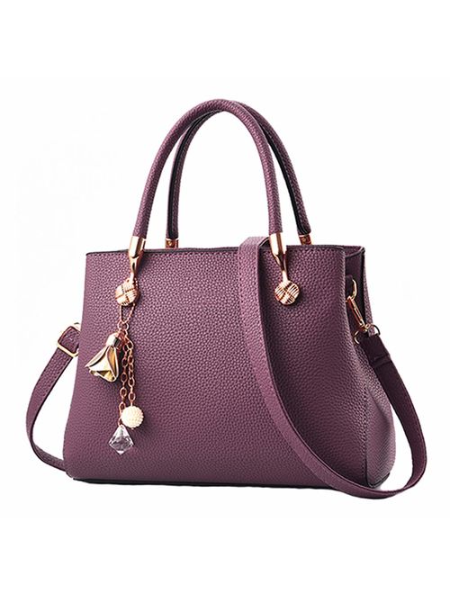 Purses and Handbags for Women Fashion Ladies PU Leather Top Handle Satchel Shoulder Tote Bags