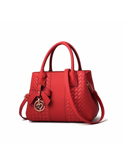 Purses and Handbags for Women Fashion Ladies PU Leather Top Handle Satchel Shoulder Tote Bags