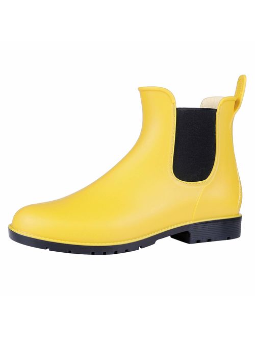 Asgard Women's Ankle Rain Boots Waterproof Chelsea Boots