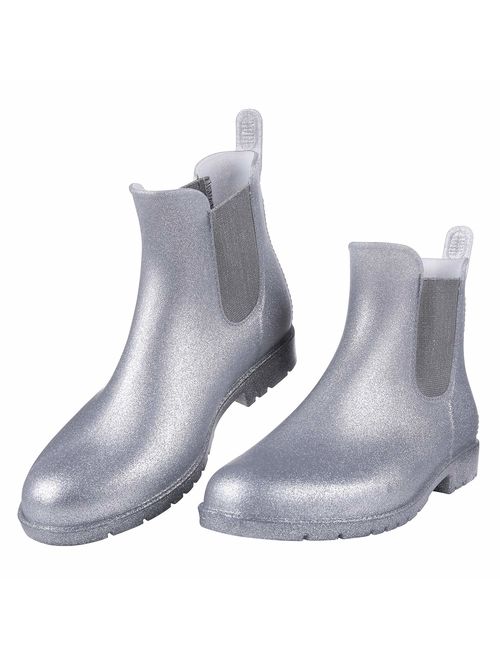 Asgard Women's Ankle Rain Boots Waterproof Chelsea Boots