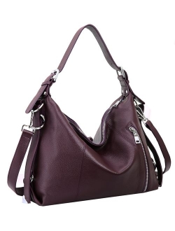 Heshe Vintage Womens Leather Handbags Tote Bag Top Handle Bag Satchel Designer Purses Cross-body Bag