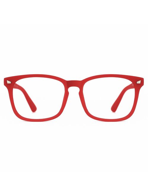 TIJN Unisex Stylish Square Non-Prescription Eyeglasses Glasses Clear Lens Women Men Eyewear