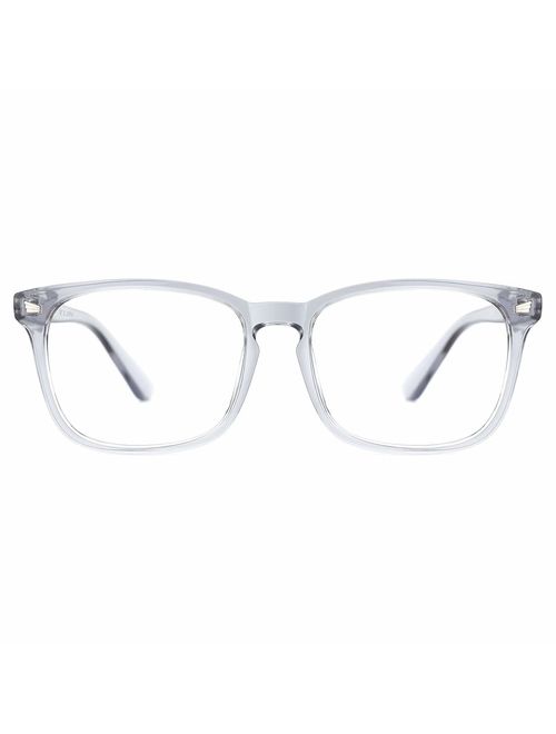 TIJN Unisex Stylish Square Non-Prescription Eyeglasses Glasses Clear Lens Women Men Eyewear