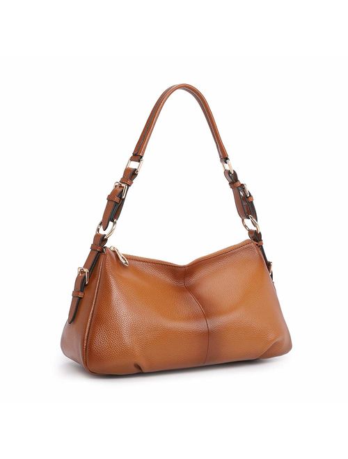 Kattee Soft Leather Hobo Purse for Women, Genuine Vintage Shoulder Bag