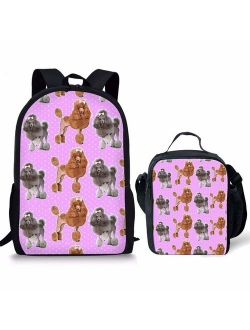 HUGS IDEA Cute Dog Printing Children Bookbag Animal Kids Backpack Back to School