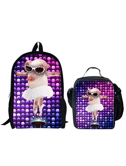 HUGS IDEA Cute Dog Printing Children Bookbag Animal Kids Backpack Back to School