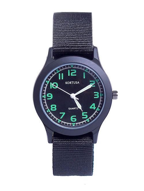 Kortusa School Kids Army Military Luminous Wrist Watch with Nylon Strap