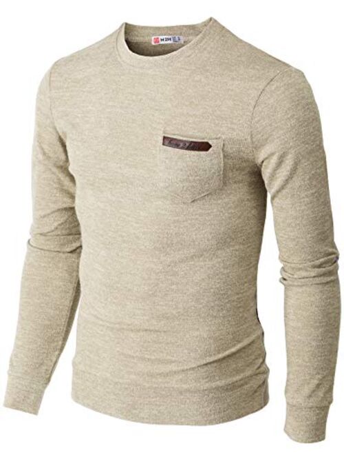 H2H Mens Casual Slim Fit Pullover Sweaters Knitted Tops Lightweight Longsleeve Basic Designed