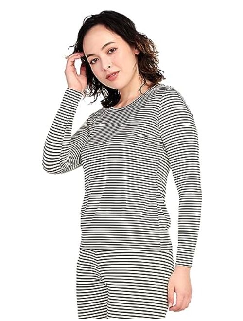 LAPASA Women Thermal Shirt (Pack 1 & 2) Top Long Sleeve Undershirt Crew Neck Lightweight Midweight Heavyweight L15/L39/L42