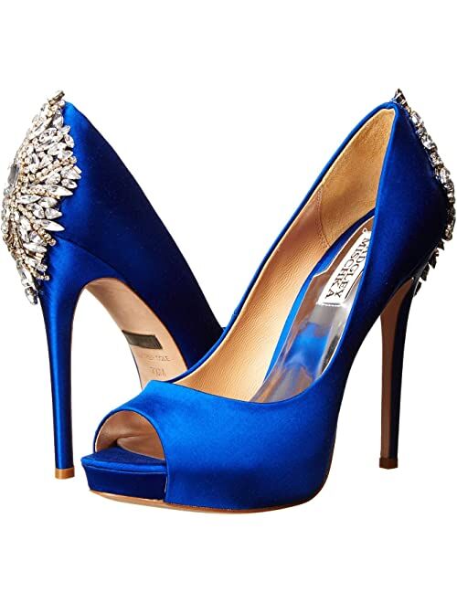 Badgley Mischka Kiara Embellished Peep-Toe Evening Pumps