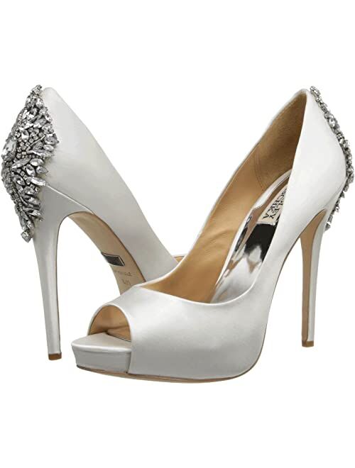 Badgley Mischka Kiara Embellished Peep-Toe Evening Pumps